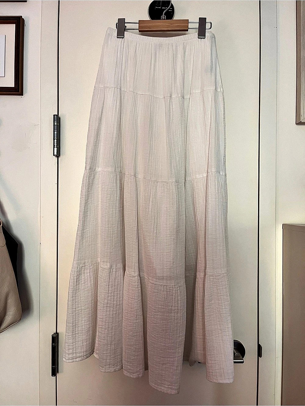 Universal Thread Maxi Tiered Skirt in White Size XS Like New - Picture 1 of 2
